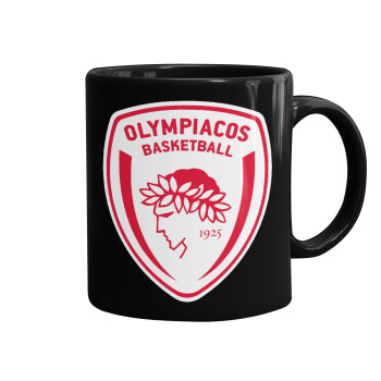 Olympiacos B.C., Κούπα Μαύρη, κεραμική, 330ml