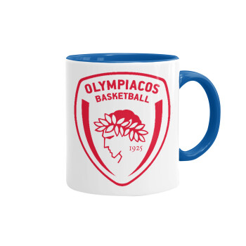 Olympiacos B.C., Mug colored blue, ceramic, 330ml