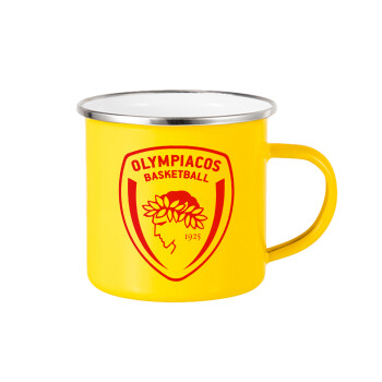Olympiacos B.C., Κούπα Μεταλλική εμαγιέ Κίτρινη 360ml