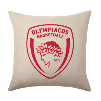 Olympiacos B.C., Μαξιλάρι καναπέ ΛΙΝΟ 40x40cm περιέχεται το  γέμισμα