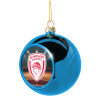 Στολίδι Χριστουγεννιάτικη μπάλα δένδρου Μπλε 8cm