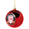 Χριστουγεννιάτικη μπάλα δένδρου Κόκκινη 8cm