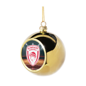 Olympiacos B.C., Χριστουγεννιάτικη μπάλα δένδρου Χρυσή 8cm