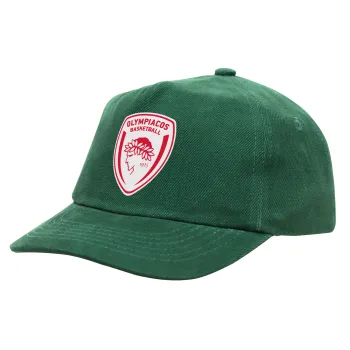Olympiacos B.C., Children's Baseball Cap, 100% Cotton Drill, GREEN (COTTON, CHILDREN'S, ONE SIZE)