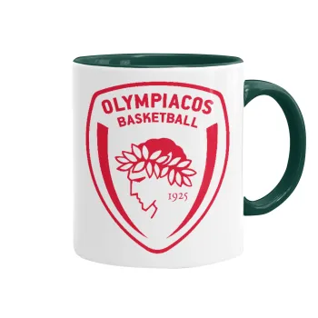Olympiacos B.C., Κούπα χρωματιστή πράσινη, κεραμική, 330ml