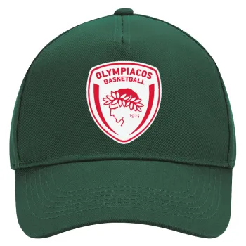 Olympiacos B.C., Adult Ultimate Hat GREEN, (100% COTTON DRILL, ADULT, UNISEX, ONE SIZE)