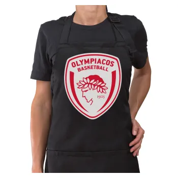 Olympiacos B.C., Ποδιά μακριά Σεφ ολόσωμη με τσέπες Μαύρη (ΕΝΗΛΙΚΩΝ)
