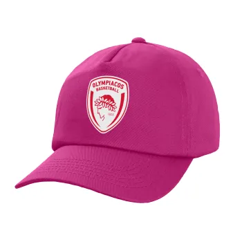 Olympiacos B.C., Adult Baseball Cap, 100% Cotton, Purple (COTTON, ADULT, UNISEX, ONE SIZE)