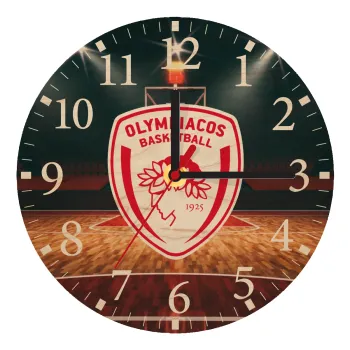 Olympiacos B.C., Ρολόι τοίχου ξύλινο plywood (20cm)