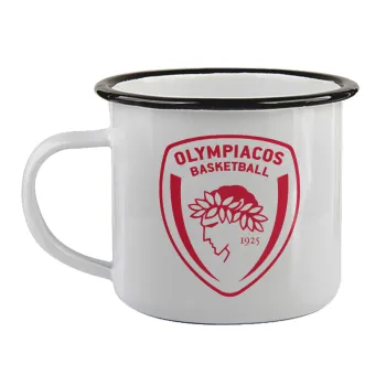 Olympiacos B.C., Κούπα εμαγιέ με μαύρο χείλος 360ml