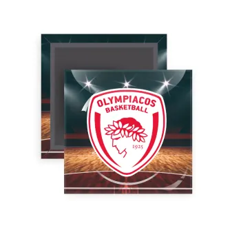 Olympiacos B.C., Μαγνητάκι ψυγείου τετράγωνο διάστασης 5x5cm
