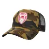 Adult Structured Trucker Hat, with Mesh, (Camouflage) Army (100% COTTON, ADULT, UNISEX, ONE SIZE)