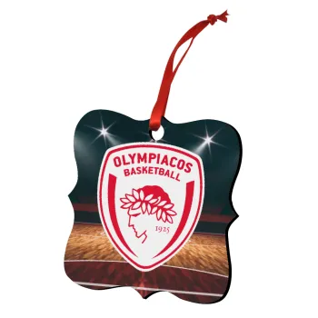 Olympiacos B.C., Στολίδι Χριστουγεννιάτικο στολίδι polygon ξύλινο 7.5cm