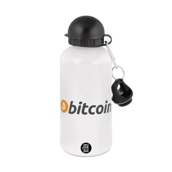 Bitcoin Crypto, Μεταλλικό παγούρι νερού, Λευκό, αλουμινίου 500ml