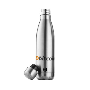 Bitcoin Crypto, Inox (Stainless steel) double-walled metal mug, 500ml