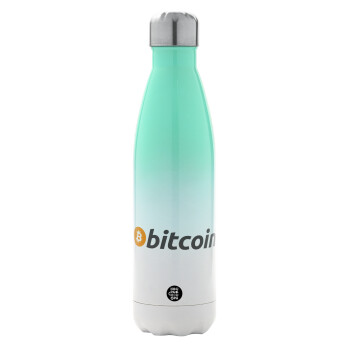 Bitcoin Crypto, Metal mug thermos Green/White (Stainless steel), double wall, 500ml