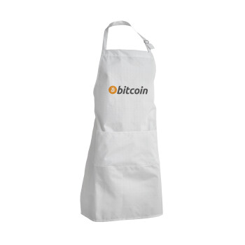 Bitcoin Crypto, Adult Chef Apron (with sliders and 2 pockets)