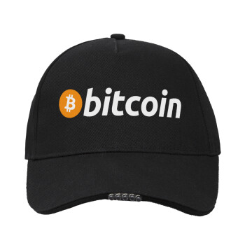 Bitcoin Crypto, Work & Activity LED Light Cap – Perfect for Night & Low Light Conditions (100% COTTON, ADULT, UNISEX)