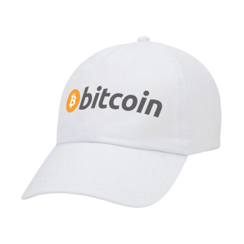 Bitcoin Crypto, Καπέλο Ενηλίκων Baseball Λευκό 5-φύλλο (POLYESTER, ΕΝΗΛΙΚΩΝ, UNISEX, ONE SIZE)