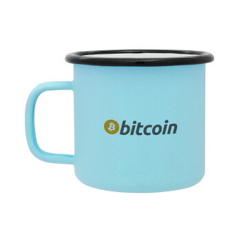 Bitcoin Crypto, Κούπα Μεταλλική εμαγιέ ΜΑΤ σιέλ 360ml