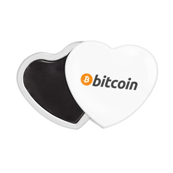 Bitcoin Crypto, Μαγνητάκι καρδιά (57x52mm)