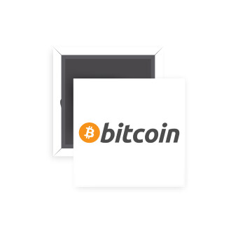 Bitcoin Crypto, Μαγνητάκι ψυγείου τετράγωνο διάστασης 5x5cm