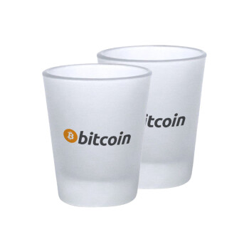 Bitcoin Crypto, Σφηνοπότηρα γυάλινα 45ml του πάγου (2 τεμάχια)