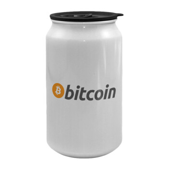 Bitcoin Crypto, Κούπα ταξιδιού μεταλλική με καπάκι (tin-can) 500ml