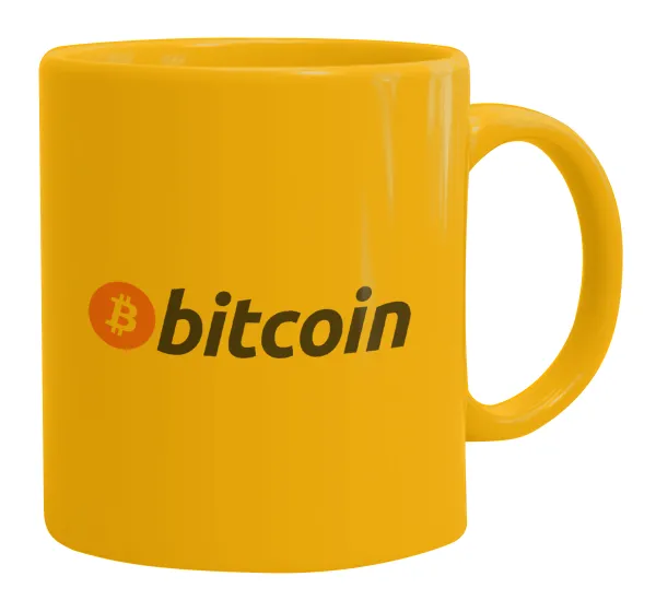 Bitcoin Crypto — Ceramic coffee mug yellow, 330ml