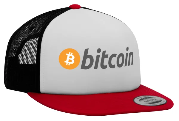 Bitcoin Crypto — Καπέλο Ενηλίκων Foam Flat Snapback με Δίχτυ Κόκκινο-Λευκό-Μαύρο (POLYESTER, ΕΝΗΛΙΚΩΝ, UNISEX, ONE SIZE)