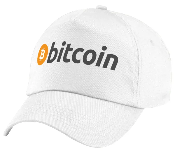 Bitcoin Crypto — Πεντάφυλλο καπέλο Λευκό, 100% Βαμβακερό (Twill), με ρύθμιση, unisex