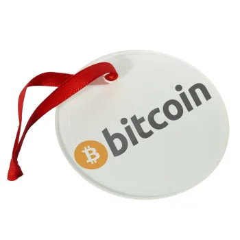 Bitcoin Crypto, Christmas ornament glass 9cm
