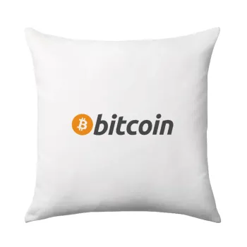 Bitcoin Crypto, Μαξιλάρι καναπέ 40x40cm περιέχεται το  γέμισμα