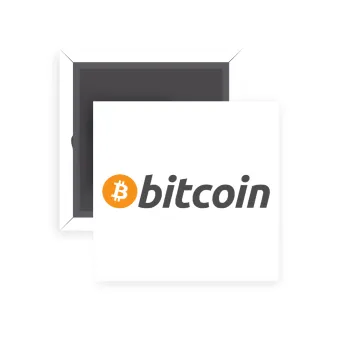 Bitcoin Crypto, Μαγνητάκι ψυγείου τετράγωνο διάστασης 5x5cm