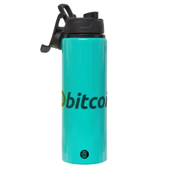 Bitcoin Crypto, Metallic water bottle with safety lid, 850ml aluminum