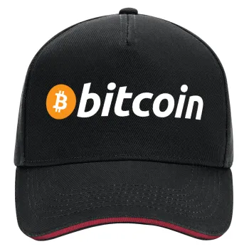 Bitcoin Crypto, DRILL Adult Ultimate Hat BLACK/RED, (100% COTTON, ADULT, UNISEX, ONE SIZE)