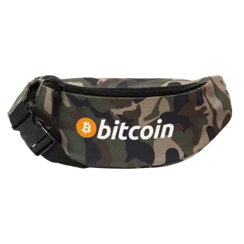 Bitcoin Crypto, Unisex waist bag (banana) in Jungle camouflage color with 2 pockets