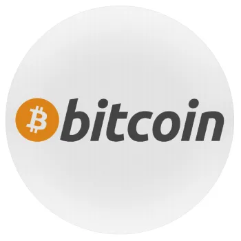 Bitcoin Crypto, Mousepad Round 20cm
