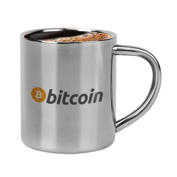 Bitcoin Crypto, Double-wall metal cup for espresso (220ml)