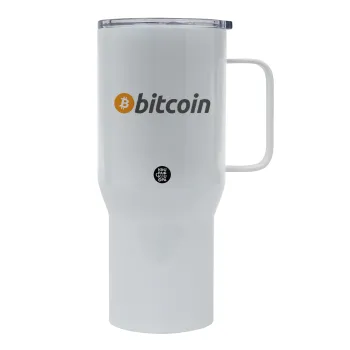 Bitcoin Crypto, Tumbler με καπάκι, διπλού τοιχώματος (θερμό) 750L