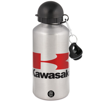 Kawasaki, Metallic water jug, Silver, aluminum 500ml