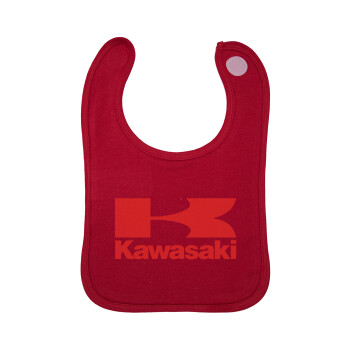 Kawasaki, Σαλιάρα με Σκρατς Κόκκινη 100% Organic Cotton (0-18 months)