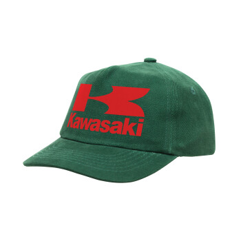 Kawasaki, Καπέλο παιδικό Baseball, 100% Βαμβακερό Drill, ΠΡΑΣΙΝΟ (ΒΑΜΒΑΚΕΡΟ, ΠΑΙΔΙΚΟ, ONE SIZE)