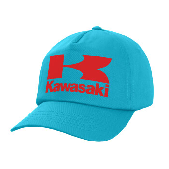 Kawasaki, Καπέλο Ενηλίκων Baseball, 100% Βαμβακερό,  Γαλάζιο (ΒΑΜΒΑΚΕΡΟ, ΕΝΗΛΙΚΩΝ, UNISEX, ONE SIZE)
