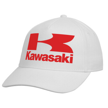 Kawasaki, Καπέλο Ενηλίκων Baseball, Drill, Λευκό (100% ΒΑΜΒΑΚΕΡΟ, ΕΝΗΛΙΚΩΝ, UNISEX, ONE SIZE)