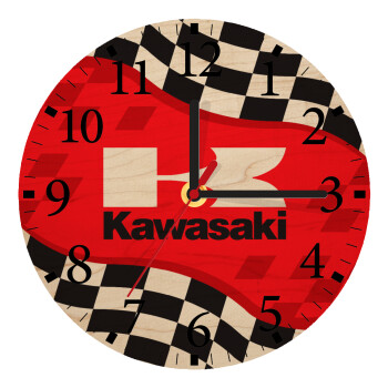 Kawasaki, Ρολόι τοίχου ξύλινο plywood (20cm)
