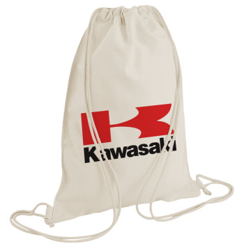 Kawasaki, Τσάντα πλάτης πουγκί GYMBAG natural (28x40cm)