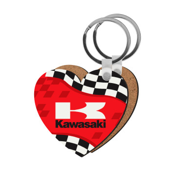 Kawasaki, Μπρελόκ Ξύλινο καρδιά MDF