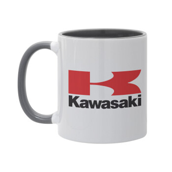 Kawasaki, Κούπα χρωματιστή γκρι, κεραμική, 330ml