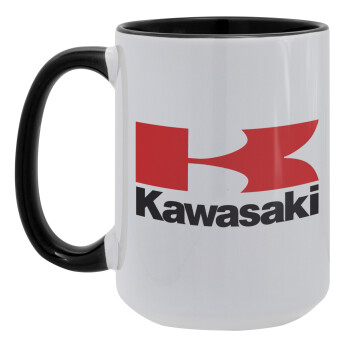 Kawasaki, Κούπα Mega 15oz, κεραμική Μαύρη, 450ml